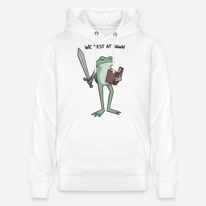 Chevalier Grenouille Matinale - Sweat à capuche bio CRUISER Stanley/Stella Unisexe - blanc