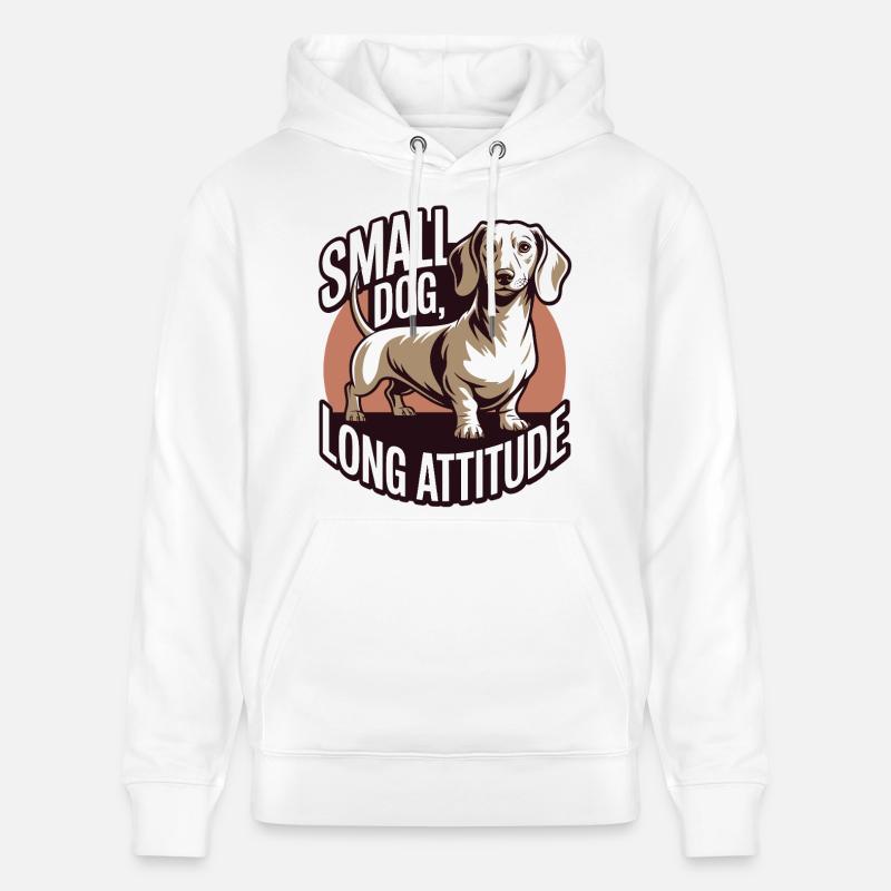 Attitude teckel - Sweat à capuche bio CRUISER Stanley/Stella Unisexe - blanc