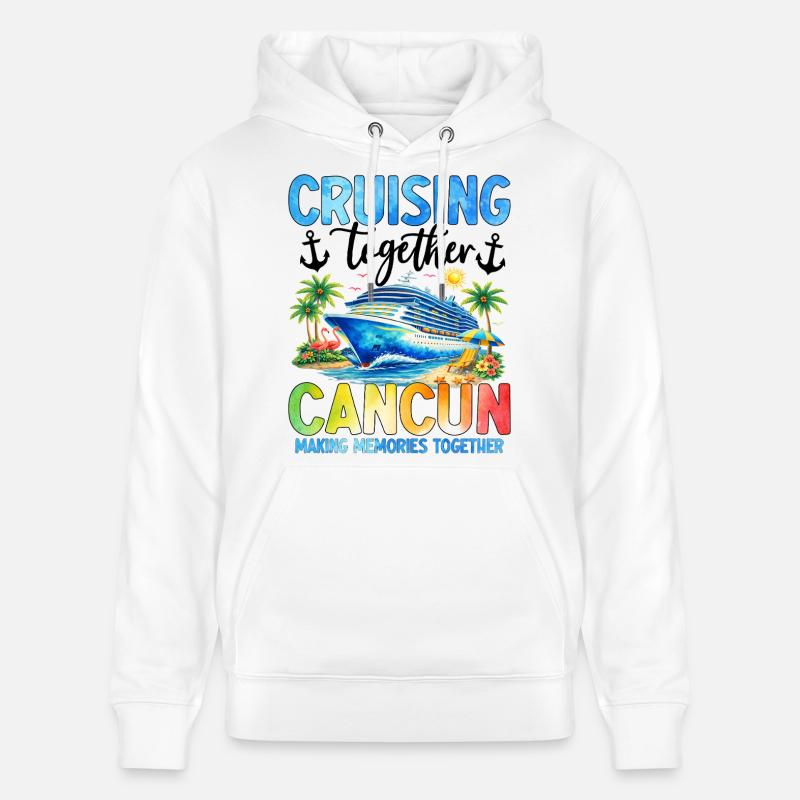 Croisière ensemble Cancún Créer des souvenirs - Sweat à capuche bio CRUISER Stanley/Stella Unisexe - blanc