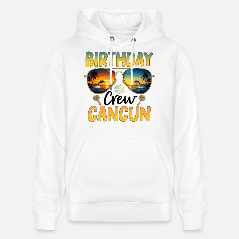 Équipe d’anniversaire Cancún - Sweat à capuche bio CRUISER Stanley/Stella Unisexe - blanc