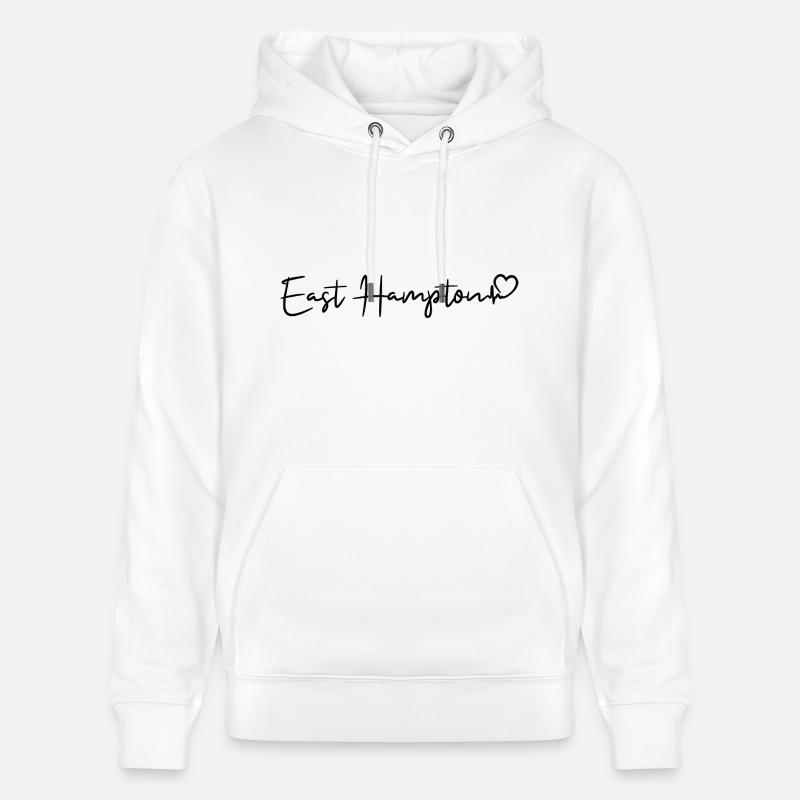Battement de cœur d’East Hampton - Sweat à capuche bio CRUISER Stanley/Stella Unisexe - blanc
