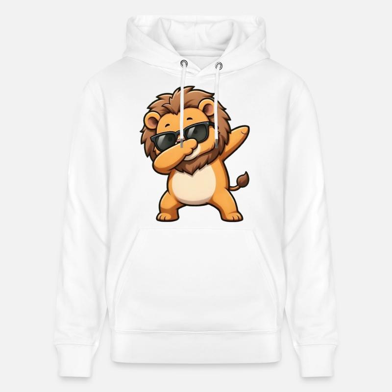Dabbing Lion - Sweat à capuche bio CRUISER Stanley/Stella Unisexe - blanc