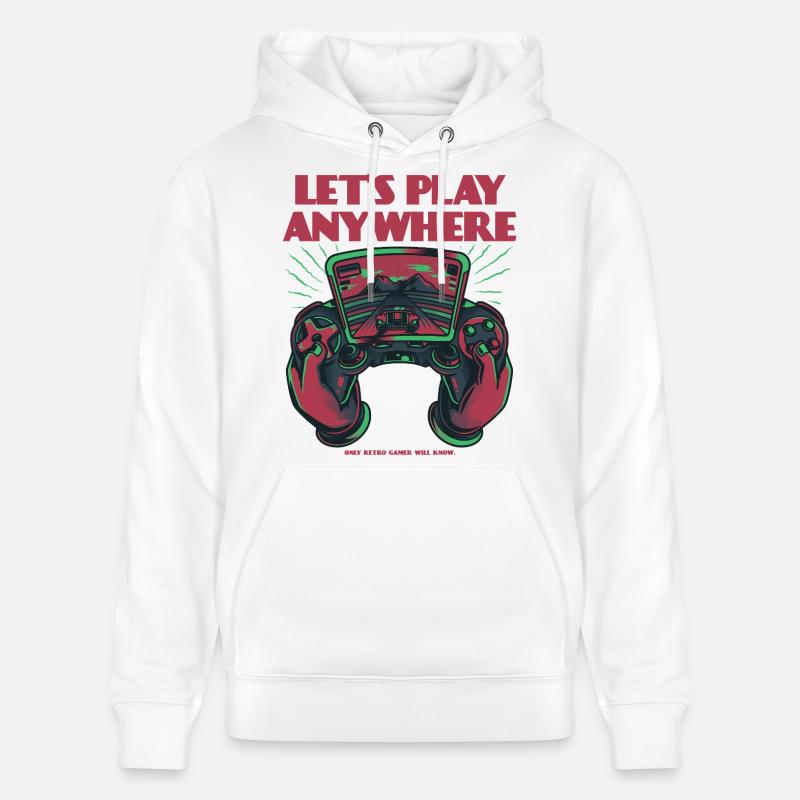 Design Rétro Pour Gamers - Sweat à capuche bio CRUISER Stanley/Stella Unisexe - blanc