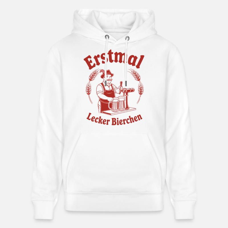 Erstmal lecker Bierchen - Stanley/Stella Unisex Bio-Hoodie CRUISER  - Weiß