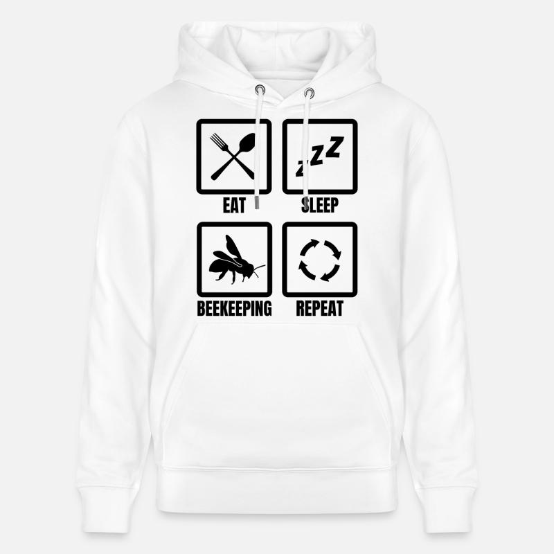 Routine apicultrice - Sweat à capuche bio CRUISER Stanley/Stella Unisexe - blanc