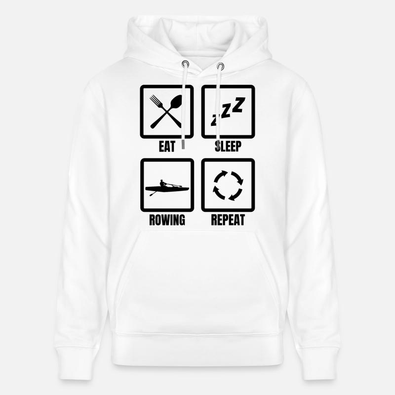 Routine du rameur - Sweat à capuche bio CRUISER Stanley/Stella Unisexe - blanc