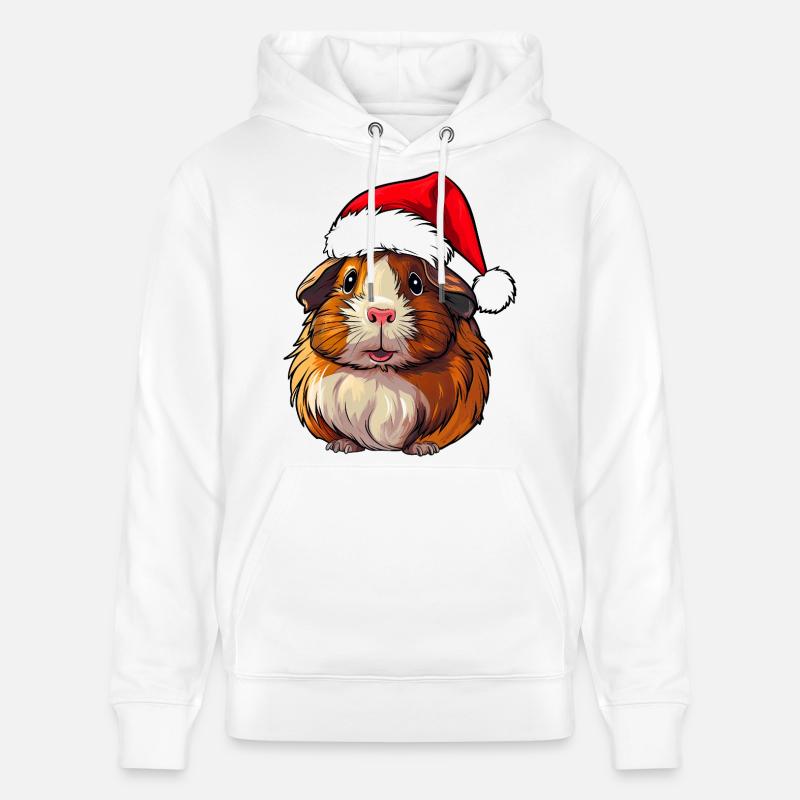 Cochons d'Inde de Noël - Sweat à capuche bio CRUISER Stanley/Stella Unisexe - blanc