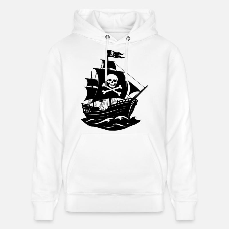 Bateau pirate - Sweat à capuche bio CRUISER Stanley/Stella Unisexe - blanc