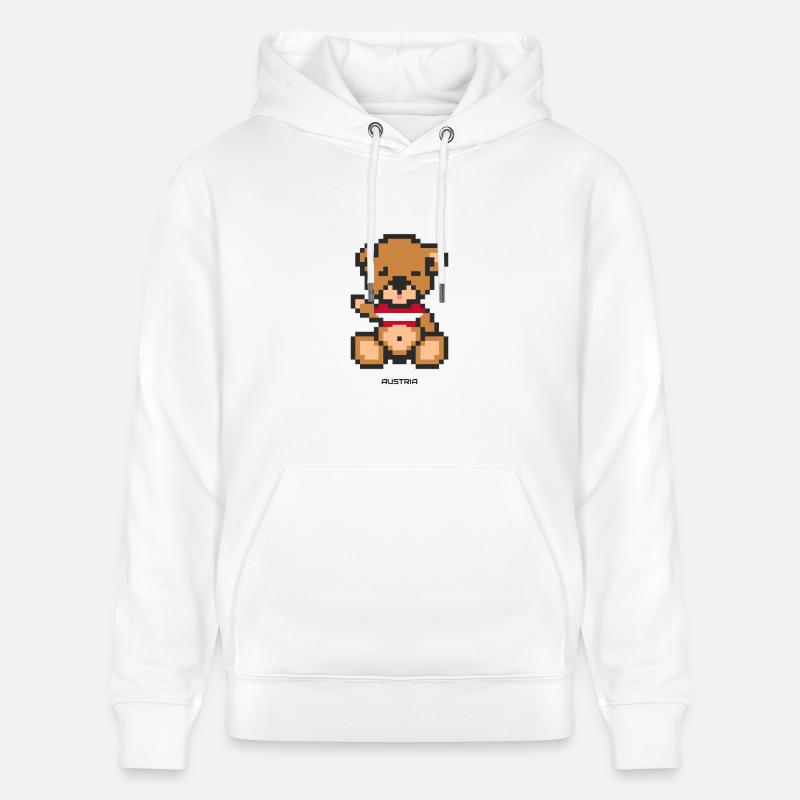 Pixel Bear Austria - Sweat à capuche bio CRUISER Stanley/Stella Unisexe - blanc