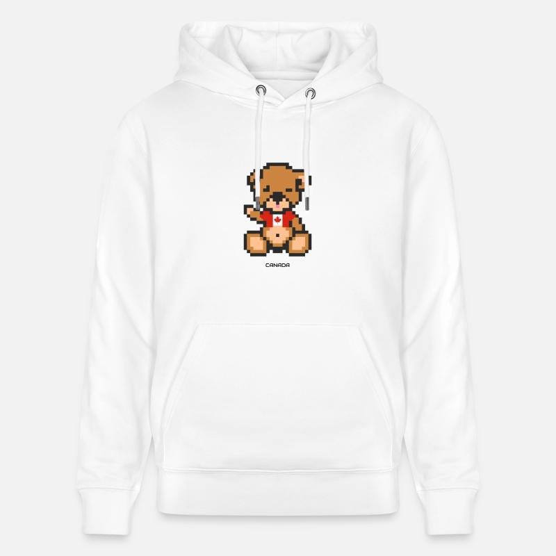Pixel Bear Canada - Sweat à capuche bio CRUISER Stanley/Stella Unisexe - blanc