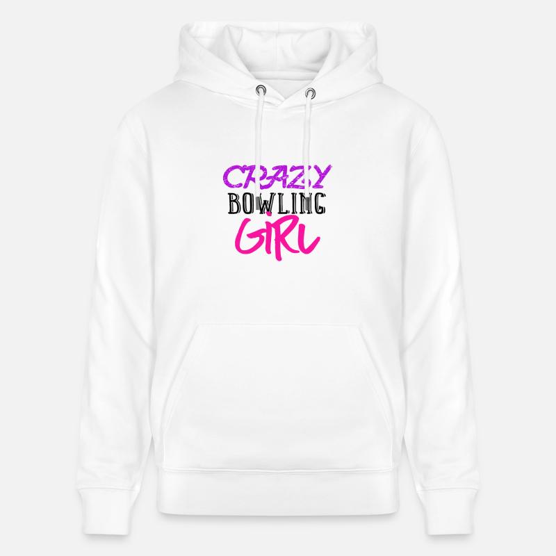 Fille de bowling folle - Sweat à capuche bio CRUISER Stanley/Stella Unisexe - blanc