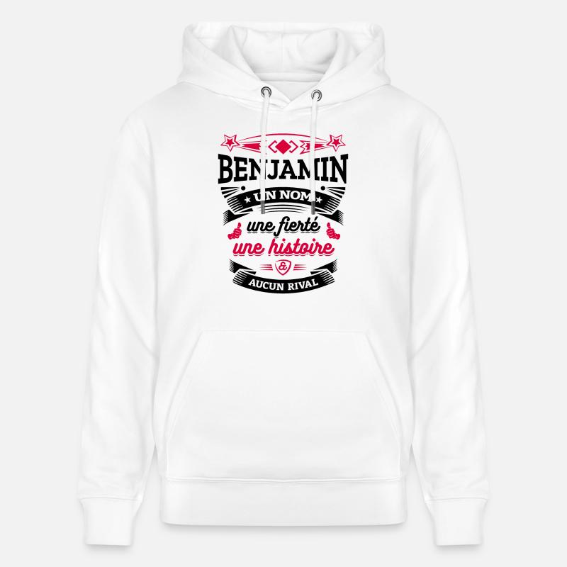 45 Benjamin BL - Sweat à capuche bio CRUISER Stanley/Stella Unisexe - blanc