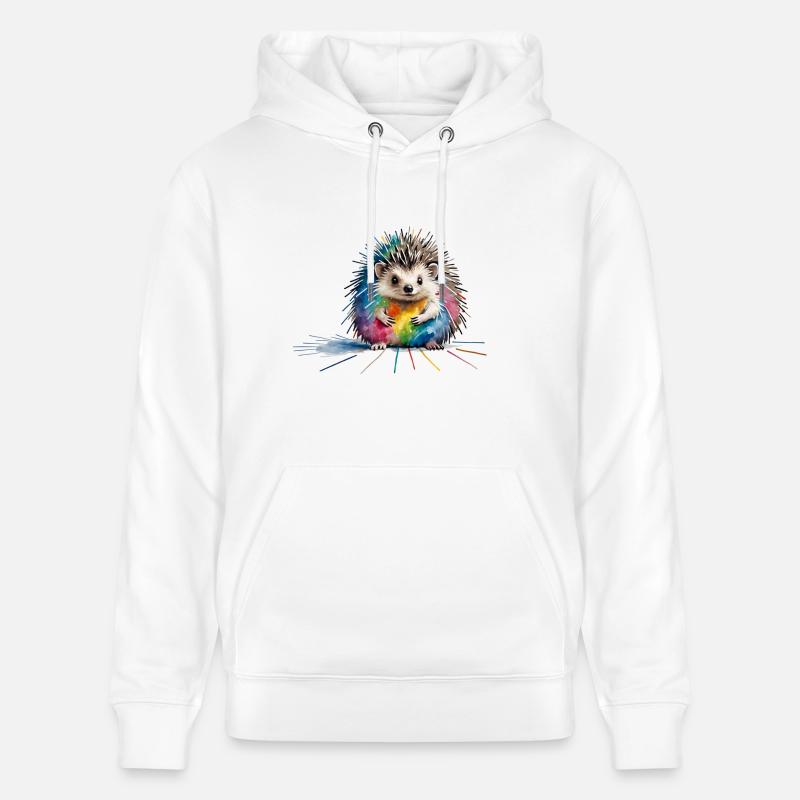 Hérisson - Sweat à capuche bio CRUISER Stanley/Stella Unisexe - blanc