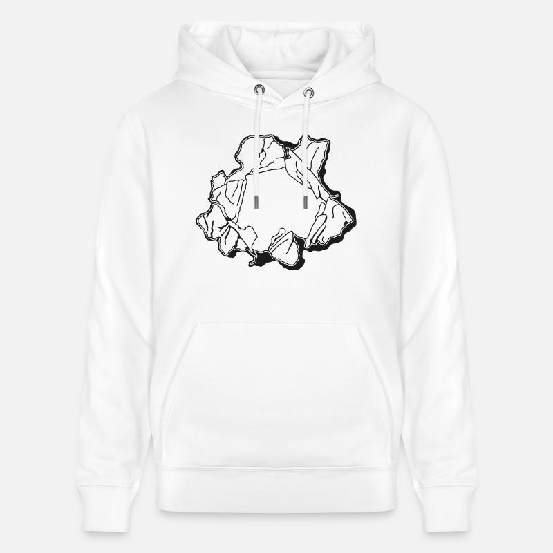 papier déchiré ca321 - Sweat à capuche bio CRUISER Stanley/Stella Unisexe - blanc
