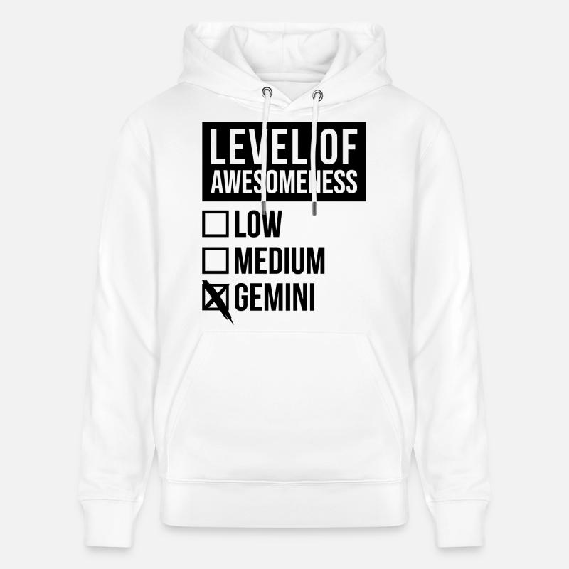 Gémeaux Gémeaux Gémeaux - Sweat à capuche bio CRUISER Stanley/Stella Unisexe - blanc