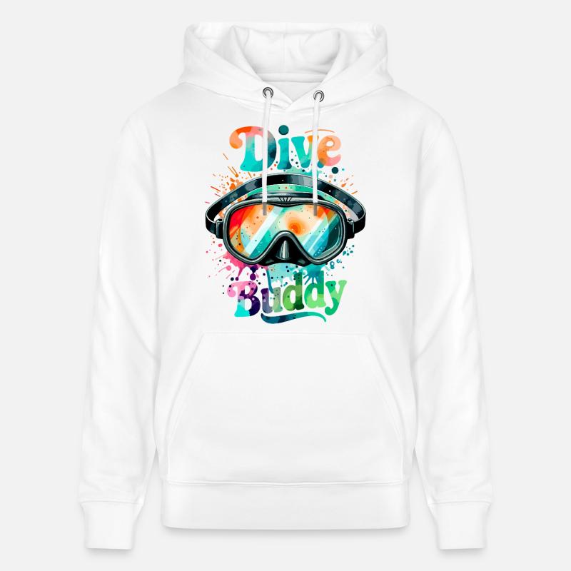 Lunettes de plongée Dive Buddy - Sweat à capuche bio CRUISER Stanley/Stella Unisexe - blanc