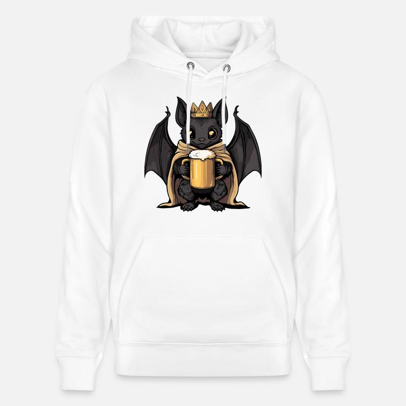 Bière de chauve-souris drôle - Sweat à capuche bio CRUISER Stanley/Stella Unisexe - blanc