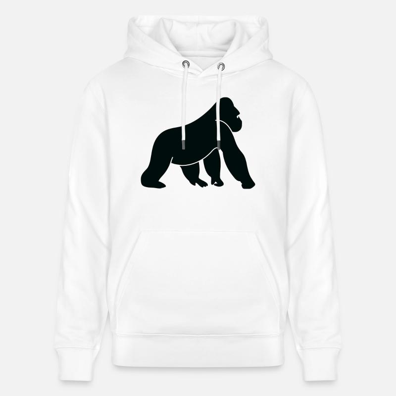 Un gorille sauvage - Sweat à capuche bio CRUISER Stanley/Stella Unisexe - blanc