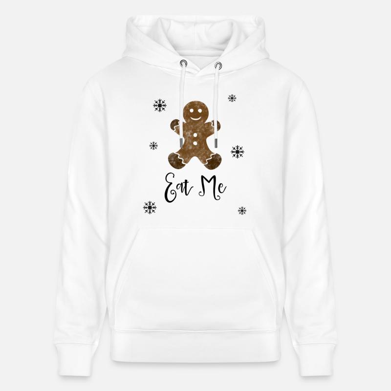 Gingerbread man Biscuits de Noël - Sweat à capuche bio CRUISER Stanley/Stella Unisexe - blanc