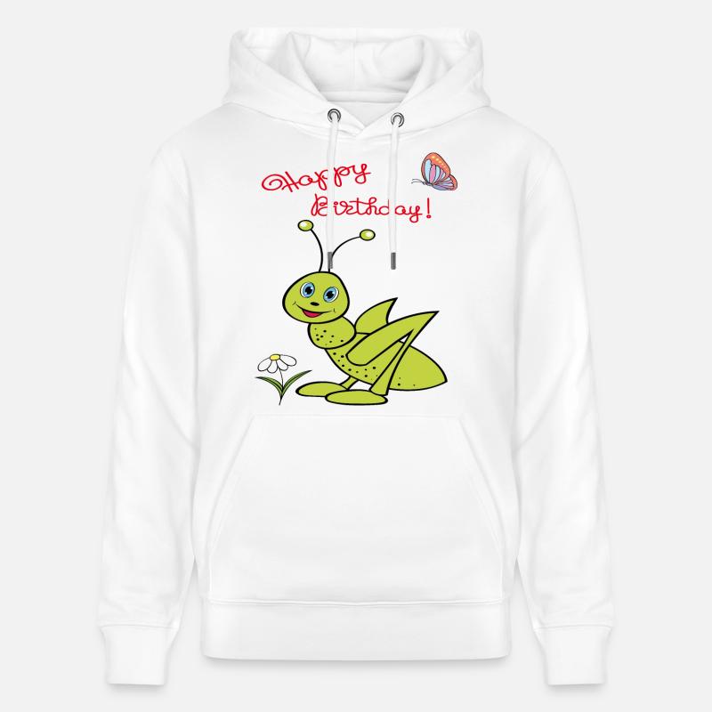 Joyeux anniversaire Cricket - Sweat à capuche bio CRUISER Stanley/Stella Unisexe - blanc