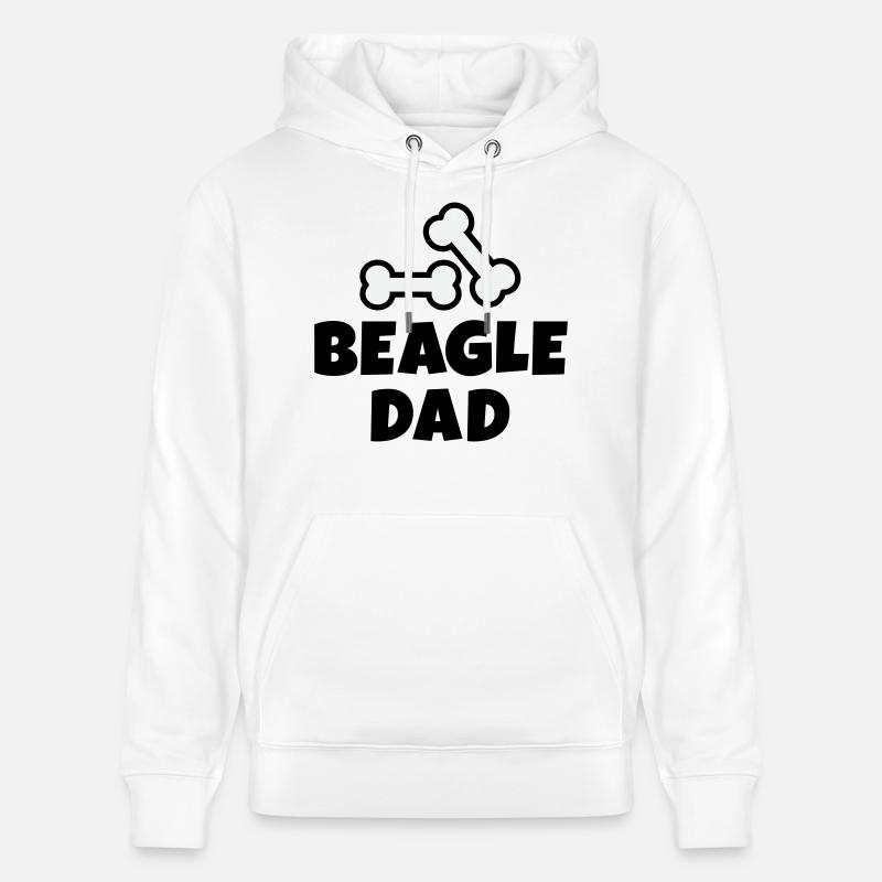 Beagle Dad Knochen - Stanley/Stella Unisex Bio-Hoodie CRUISER  - Weiß