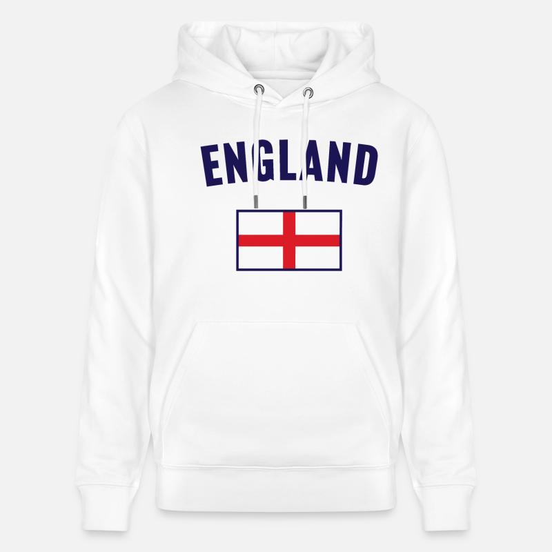 Drapeau de l’Angleterre - Sweat à capuche bio CRUISER Stanley/Stella Unisexe - blanc