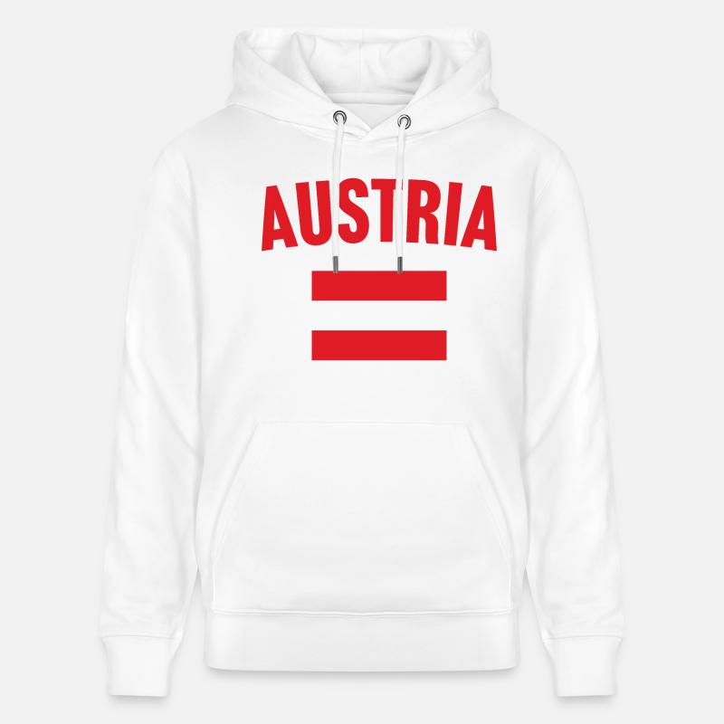 Drapeau de l’Autriche - Sweat à capuche bio CRUISER Stanley/Stella Unisexe - blanc