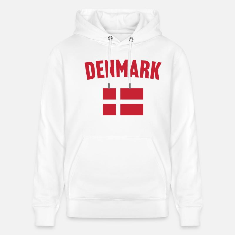 Drapeau du Danemark - Sweat à capuche bio CRUISER Stanley/Stella Unisexe - blanc