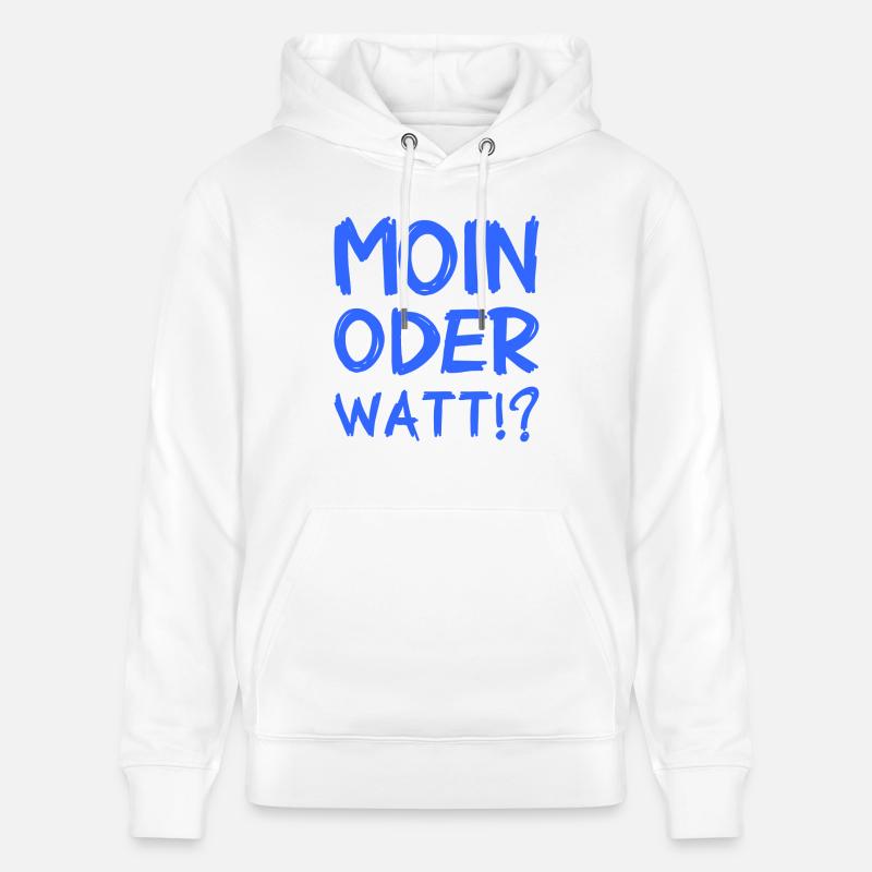 Moin oder Watt? - Stanley/Stella Unisex Bio-Hoodie CRUISER  - Weiß
