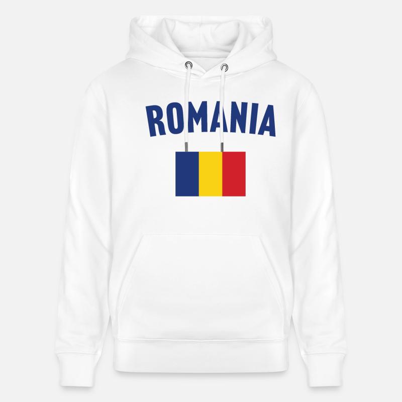 Drapeau de la Roumanie - Sweat à capuche bio CRUISER Stanley/Stella Unisexe - blanc