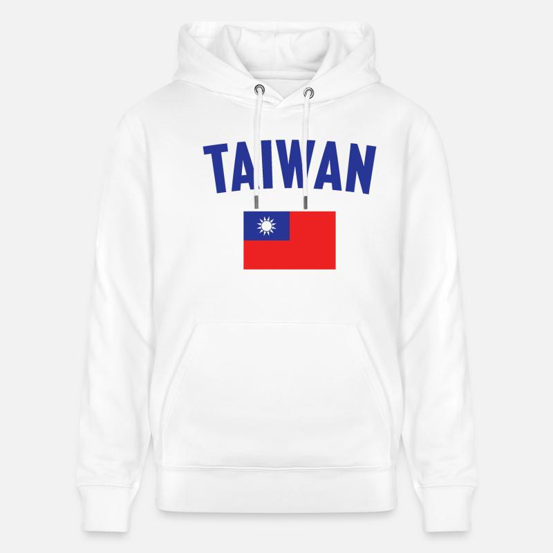 Drapeau de Taïwan - Sweat à capuche bio CRUISER Stanley/Stella Unisexe - blanc