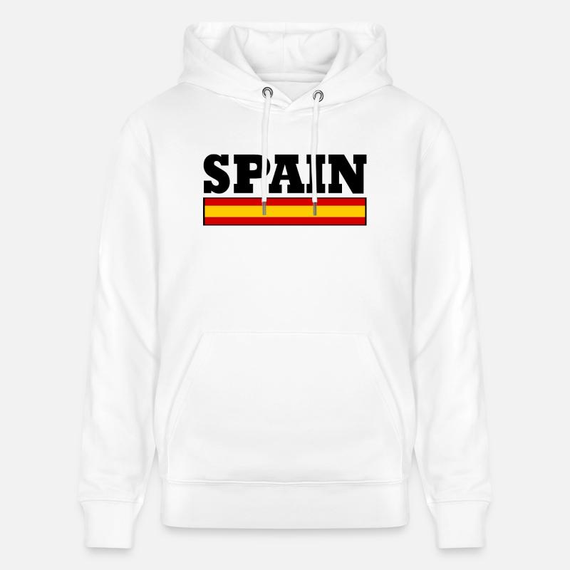 Drapeau Espagne - Sweat à capuche bio CRUISER Stanley/Stella Unisexe - blanc