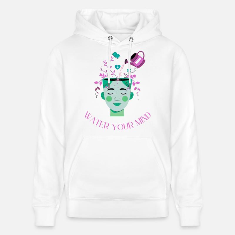 Motif de pouvoir de pensée rafraîchissant - Sweat à capuche bio CRUISER Stanley/Stella Unisexe - blanc