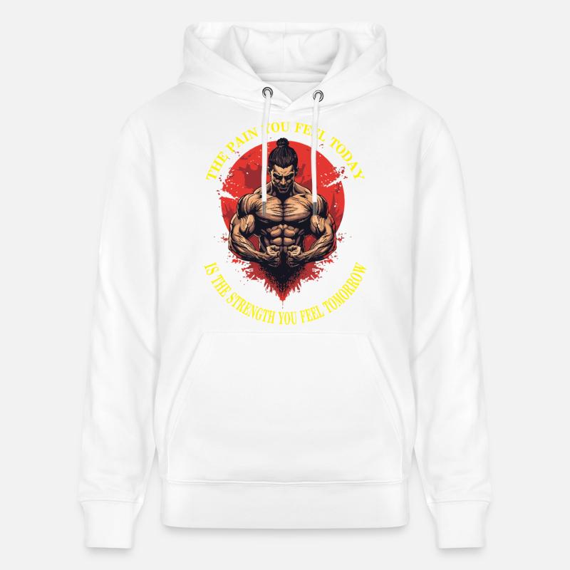 Douleur-Résistance - Sweat à capuche bio CRUISER Stanley/Stella Unisexe - blanc