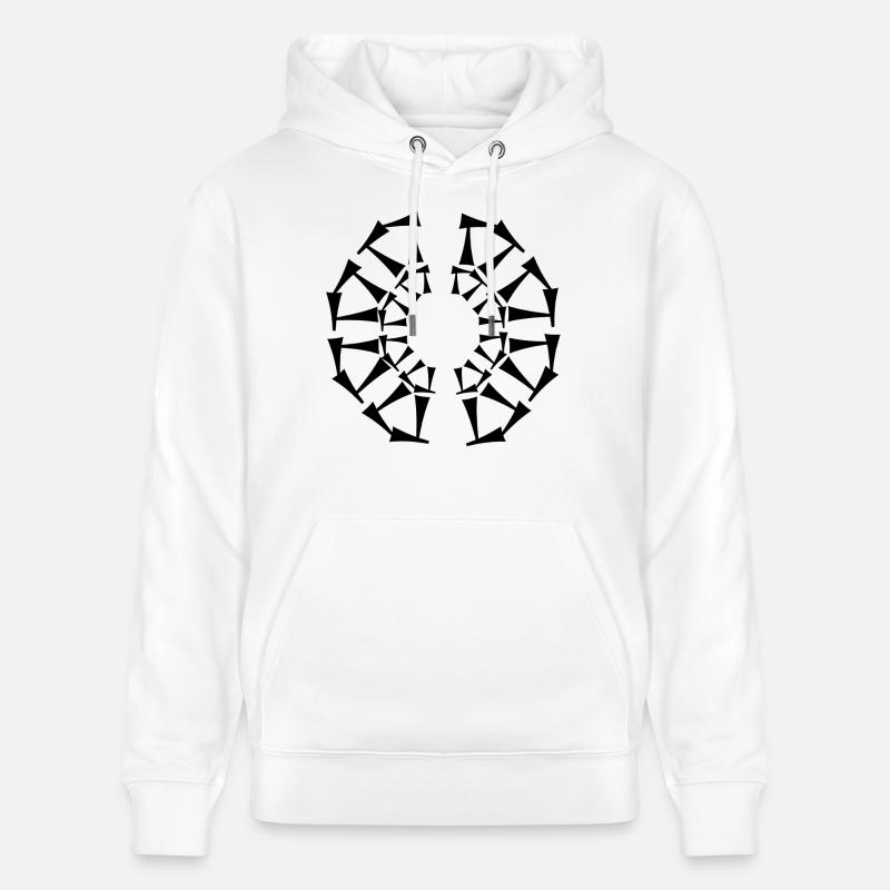 Tri-Circular Design - Stanley/Stella Unisex Bio-Hoodie CRUISER  - Weiß