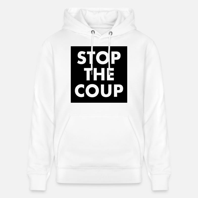 stop the coup - Sweat à capuche bio CRUISER Stanley/Stella Unisexe - blanc