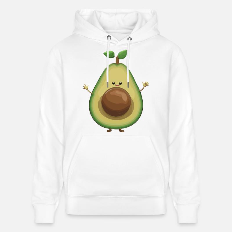 Avocat Doux Drôle Optimisme Cadeau - Sweat à capuche bio CRUISER Stanley/Stella Unisexe - blanc