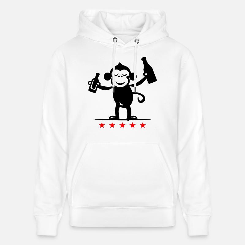 Party Affe Bier - Stanley/Stella Unisex Bio-Hoodie CRUISER  - Weiß