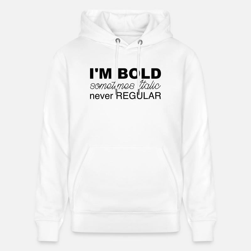 i m bold - Sweat à capuche bio CRUISER Stanley/Stella Unisexe - blanc