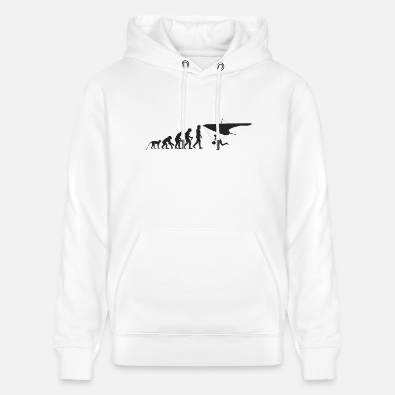 Evolution de planeur - Sweat à capuche bio CRUISER Stanley/Stella Unisexe - blanc