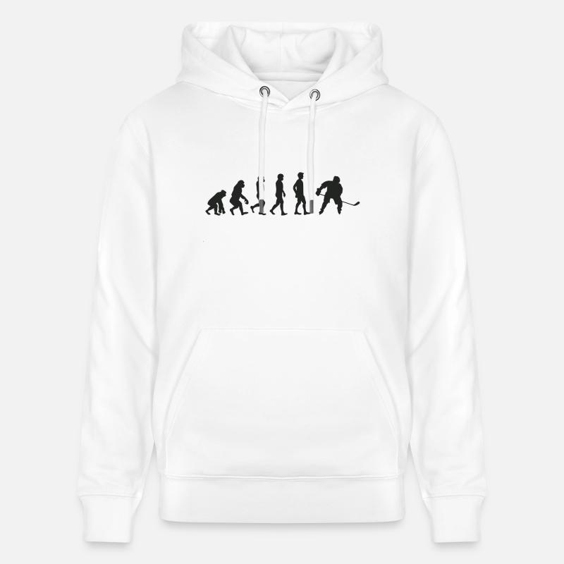 Evolution de hockey sur glace - Sweat à capuche bio CRUISER Stanley/Stella Unisexe - blanc