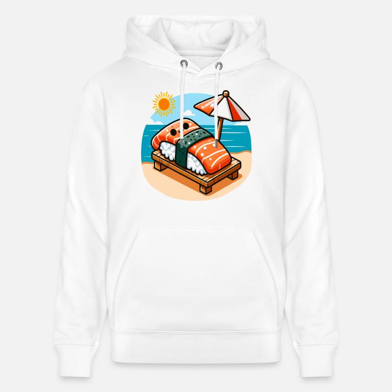 Sushi D’été Drôle - Sweat à capuche bio CRUISER Stanley/Stella Unisexe - blanc
