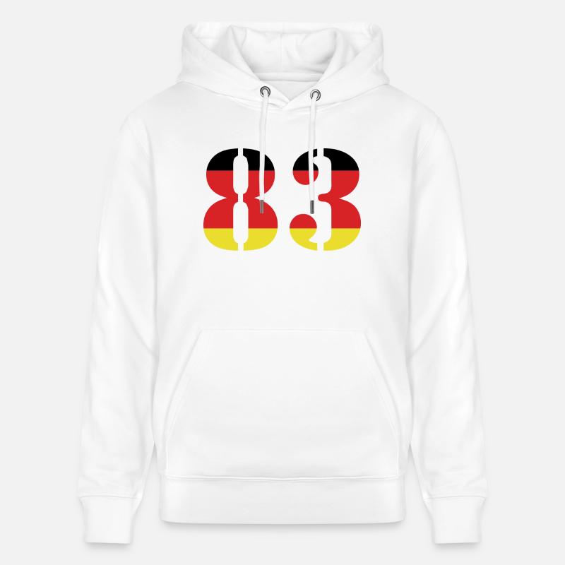 83 Numéro Jersey Allemagne - Sweat à capuche bio CRUISER Stanley/Stella Unisexe - blanc