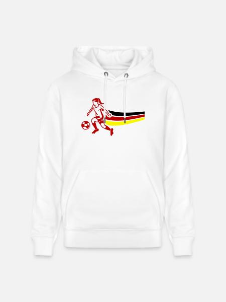 Woman Football Germany - Stanley/Stella CRUISER Unisex Organic Hoodie - white