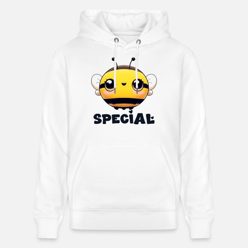 Breloque Spéciale Abeille - Sweat à capuche bio CRUISER Stanley/Stella Unisexe - blanc