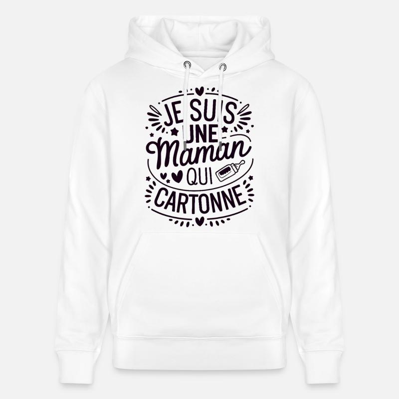 Ich bin eine erfolgreiche Mutter - Stanley/Stella Unisex Bio-Hoodie CRUISER  - Weiß