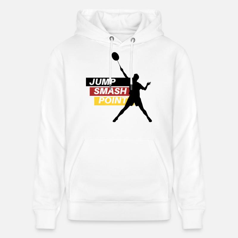 Point de smash de saut - Sweat à capuche bio CRUISER Stanley/Stella Unisexe - blanc