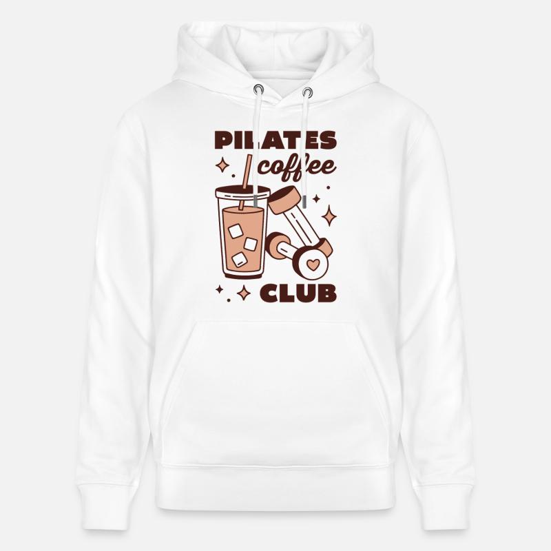 Pilates-Eiskaffee-Latte-Mädchen-Ästhetik - Stanley/Stella Unisex Bio-Hoodie CRUISER  - Weiß