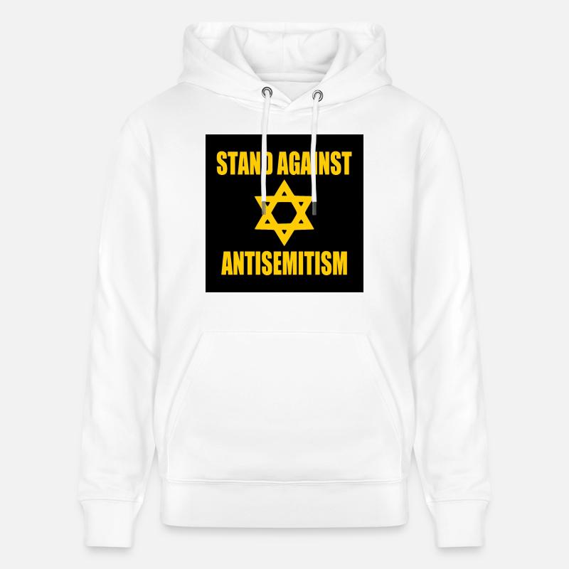 stand against antisemitism - Sweat à capuche bio CRUISER Stanley/Stella Unisexe - blanc