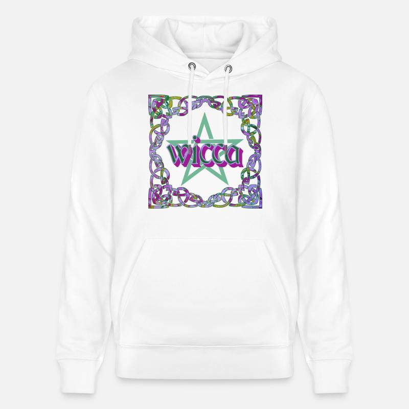 Cadre Celtique Wicca E 230 - Sweat à capuche bio CRUISER Stanley/Stella Unisexe - blanc
